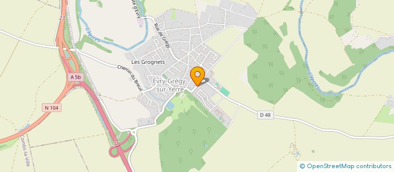 localisation de l'entreprise EBG à EVRY-GREGY-SUR-YERRE