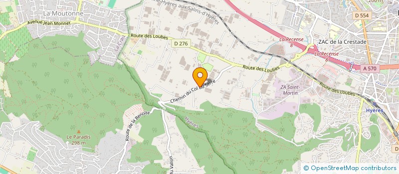 localisation de l'entreprise EBG GLACES  HYERES