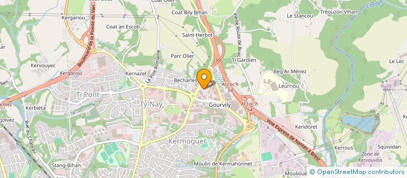 localisation de l'entreprise EBGX à QUIMPER