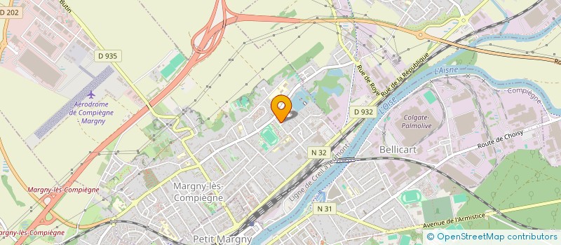 localisation de l'entreprise EBH TRANSFERTS  MARGNY-LES-COMPIEGNE