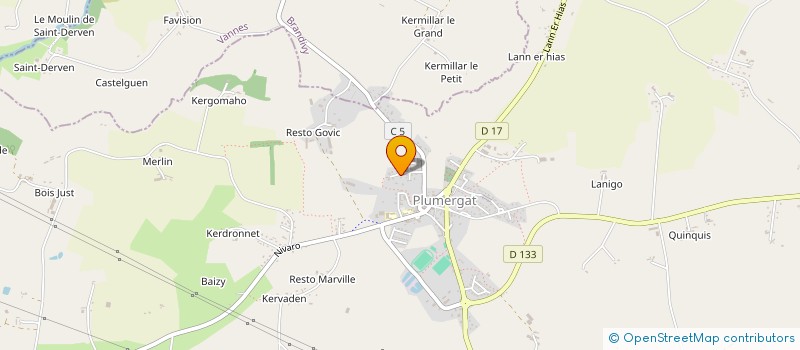 localisation de l'entreprise EBI à PLUMERGAT