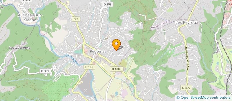 localisation de l'entreprise EBI SUD  PEGOMAS