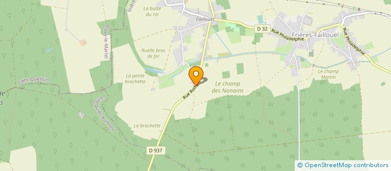 localisation de l'entreprise EBINVEST  FRIERES-FAILLOUEL