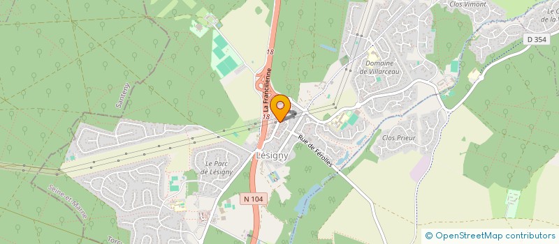 localisation de l'entreprise EBK  LESIGNY