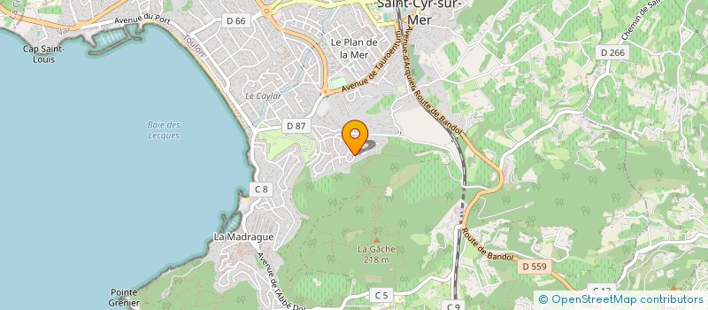 localisation de l'entreprise EBK INVEST à SAINT-CYR-SUR-MER