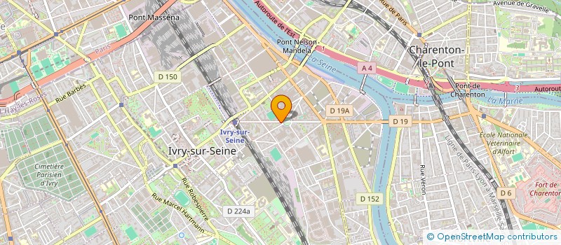 localisation de l'entreprise EBL (BEAR CAFE) à IVRY-SUR-SEINE