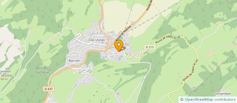 localisation de l'entreprise EBM  LES FINS