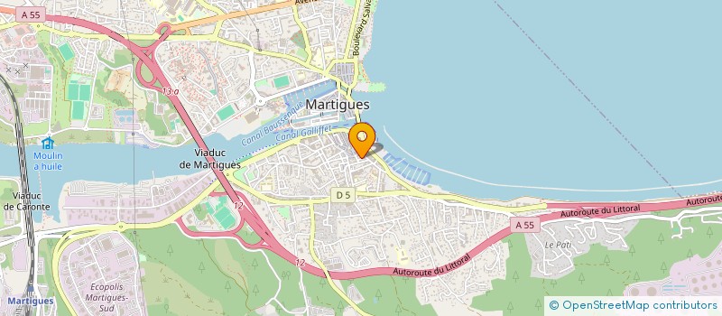 localisation de l'entreprise EBM à MARTIGUES