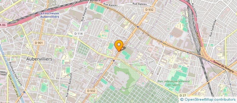 localisation de l'entreprise EBM  AUBERVILLIERS