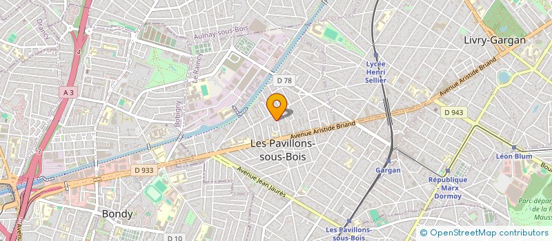 localisation de l'entreprise EBM ENVIRONNEMENT  LES PAVILLONS-SOUS-BOIS