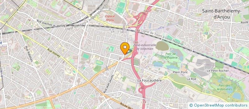localisation de l'entreprise EBM VISION à ANGERS