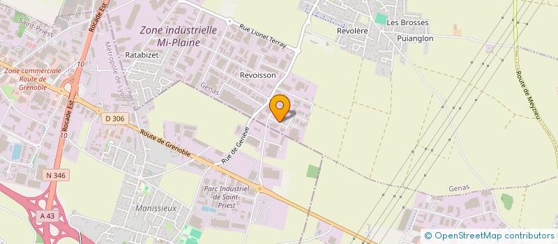 localisation de l'entreprise EBODIS  GENAS