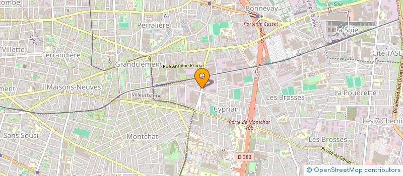 localisation de l'entreprise EBONY à VILLEURBANNE