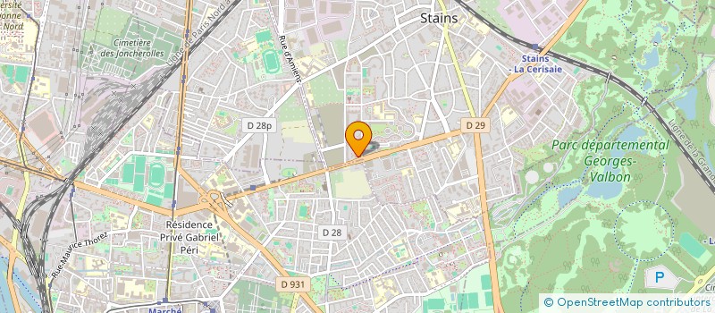 localisation de l'entreprise EBOR à STAINS
