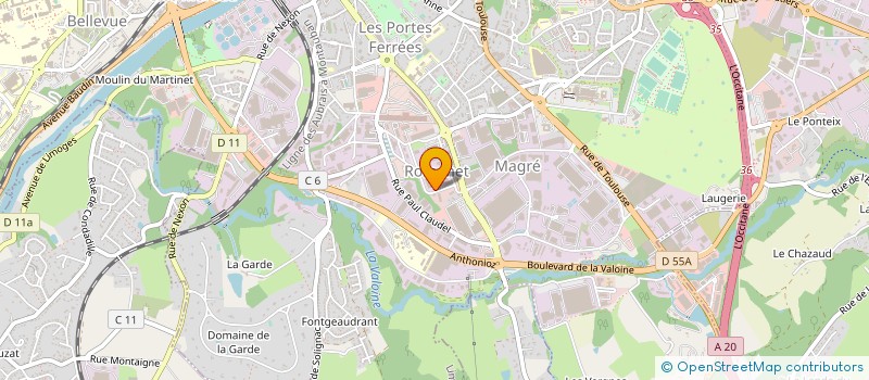 localisation de l'entreprise EBP SN à LIMOGES