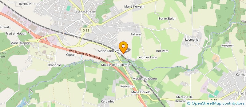 localisation de l'entreprise EBPCL  LANDEVANT