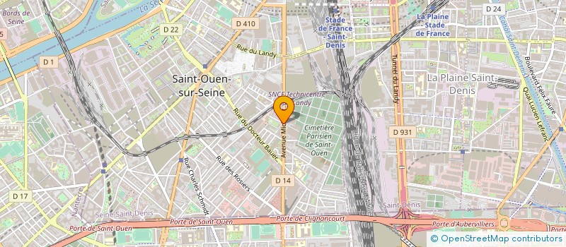 localisation de l'entreprise EBR à SAINT-OUEN-SUR-SEINE