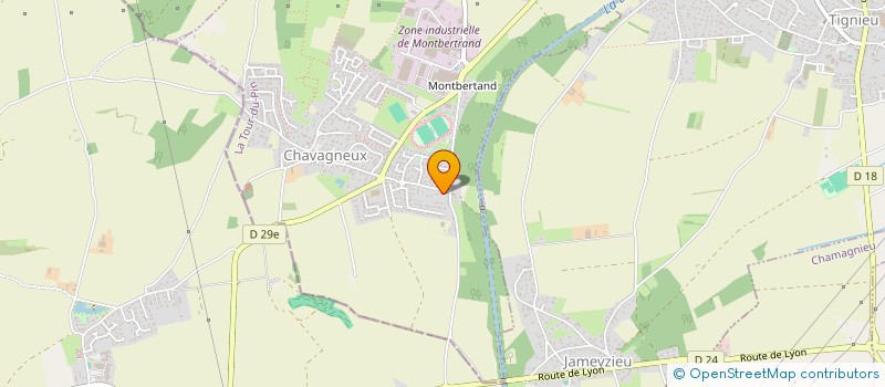 localisation de l'entreprise EBR DES MOULINS  CHARVIEU-CHAVAGNEUX