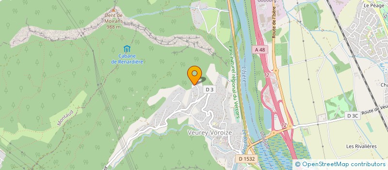 localisation de l'entreprise EBRENOVELEC  VEUREY-VOROIZE