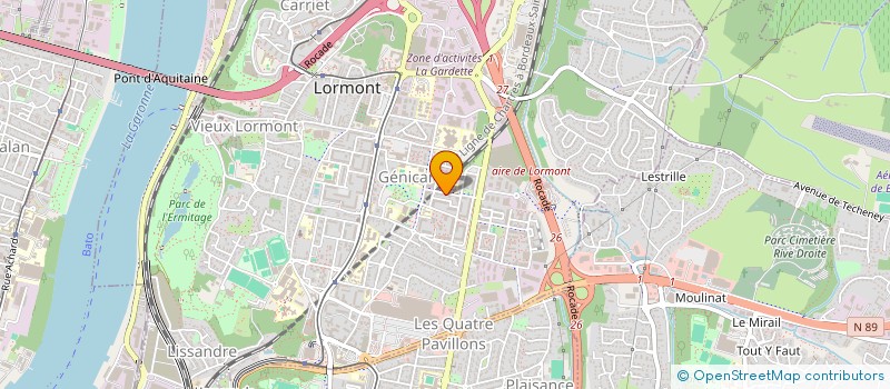 localisation de l'entreprise EBRG à LORMONT