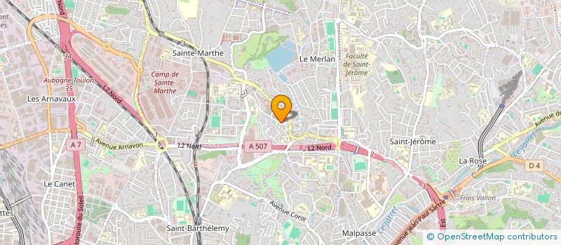 localisation de l'entreprise EBRY PEINTURE à MARSEILLE