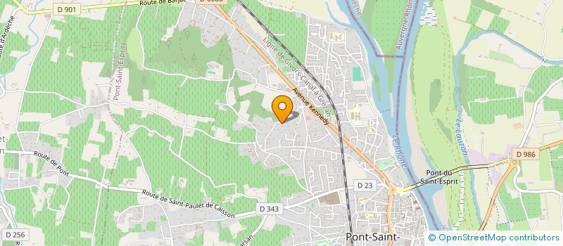 localisation de l'entreprise EBS  PONT-SAINT-ESPRIT