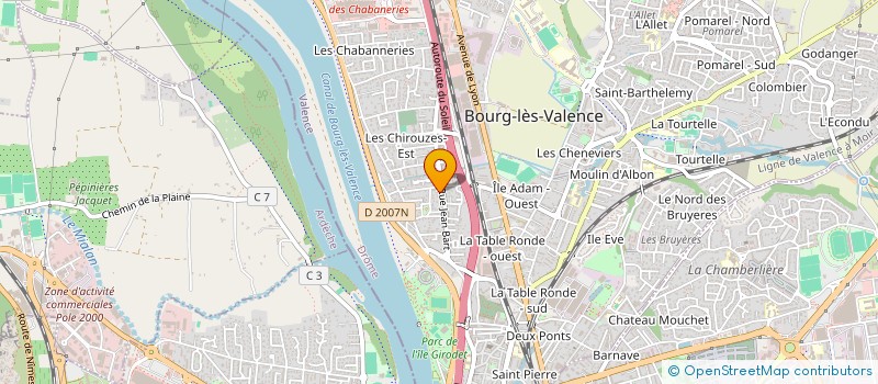 localisation de l'entreprise EBS CONSTRUCTION  BOURG-LES-VALENCE