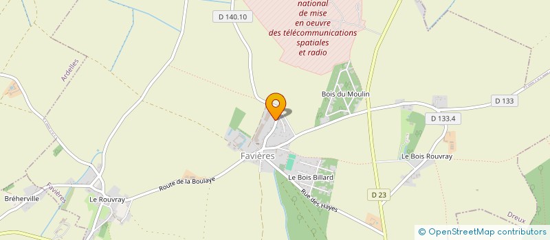 localisation de l'entreprise EBS LE RELAIS EURE ET LOIR à FAVIERES