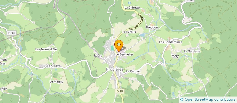 localisation de l'entreprise EBS SERVICES à PROPIERES