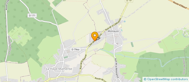 localisation de l'entreprise EBSD  LA HAYE-MALHERBE