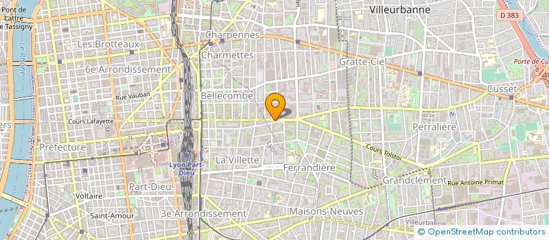 localisation de l'entreprise EBSOR INGENIERIE  VILLEURBANNE