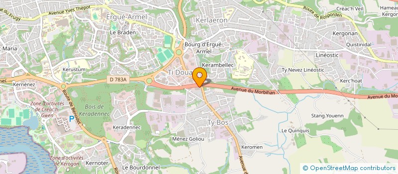 localisation de l'entreprise EBT à QUIMPER