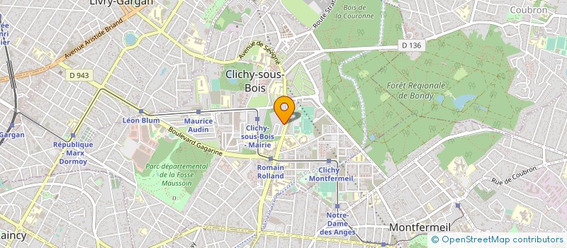 localisation de l'entreprise EBT BATIMENT à CLICHY-SOUS-BOIS