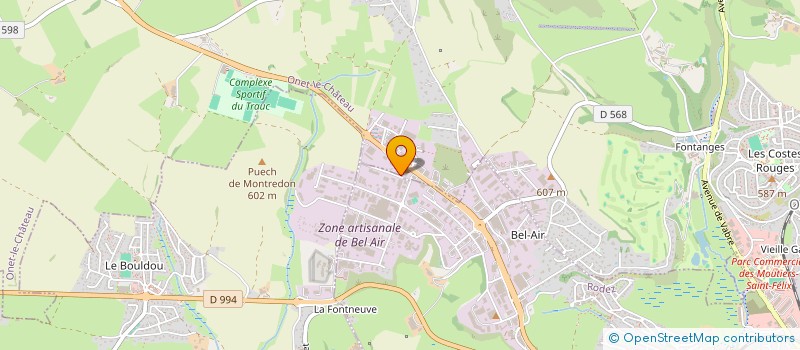localisation de l'entreprise EBTJ à ONET-LE-CHATEAU