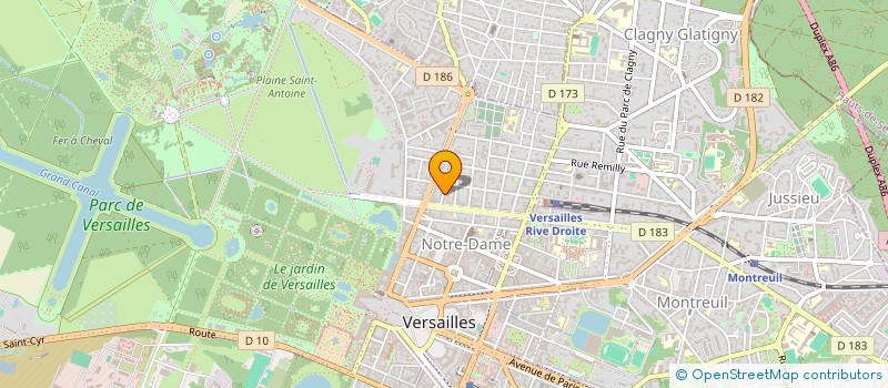 localisation de l'entreprise EBVB à VERSAILLES