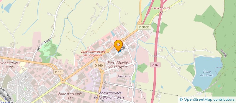 localisation de l'entreprise EC ANJOU à CHOLET