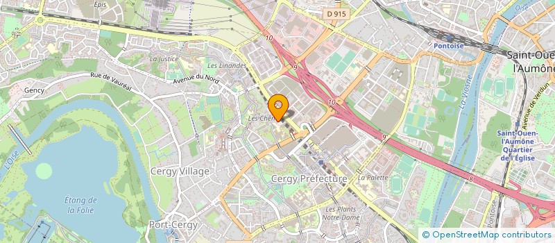 localisation de l'entreprise EC BUREAUTIQUE à CERGY