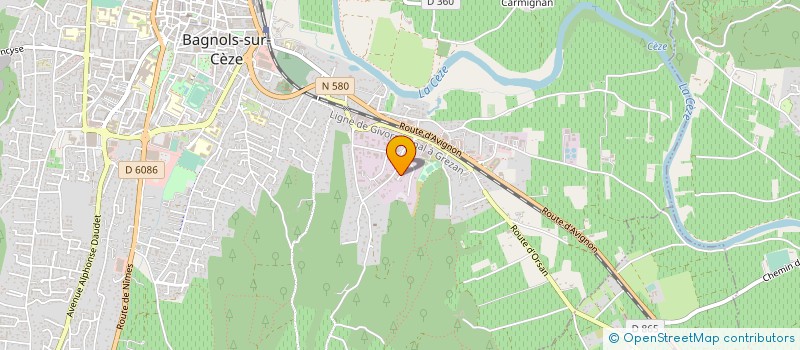 localisation de l'entreprise EC COMMUNICATION  BAGNOLS-SUR-CEZE