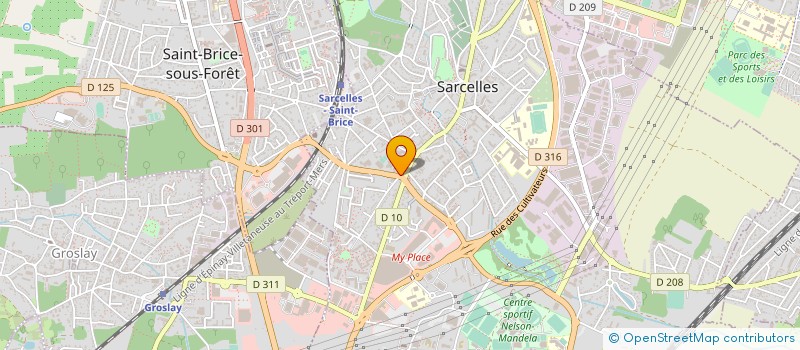 localisation de l'entreprise EC FRANCE  SARCELLES
