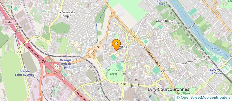 localisation de l'entreprise EC PROPERTIES à EVRY-COURCOURONNES