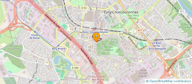 localisation de l'entreprise EC SERVICES  EVRY-COURCOURONNES