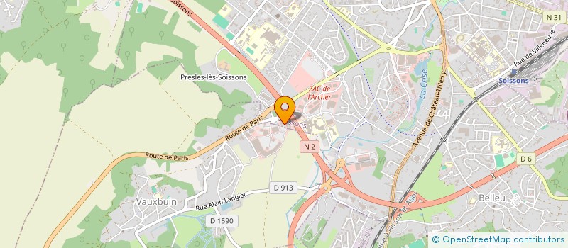 localisation de l'entreprise EC SOISSONS à VAUXBUIN