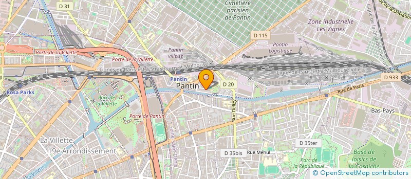 localisation de l'entreprise EC TECHNOLOGIE  PANTIN