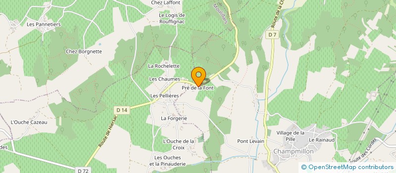 localisation de l'entreprise EC-VITI 16 à CHAMPMILLON