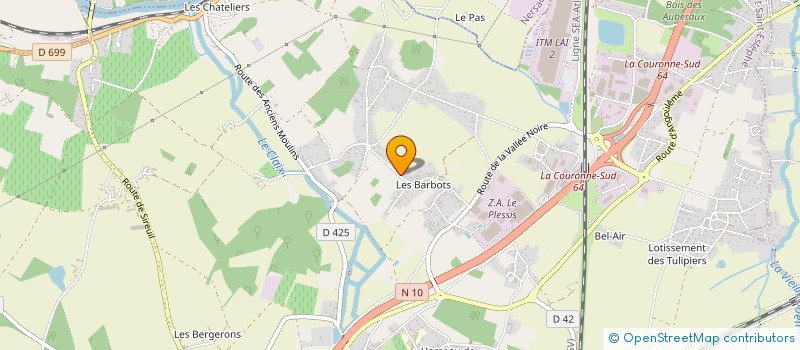 localisation de l'entreprise EC&X à ROULLET-SAINT-ESTEPHE