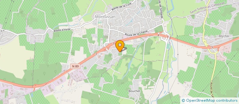 localisation de l'entreprise EC1 SUD OUEST à MONTUSSAN