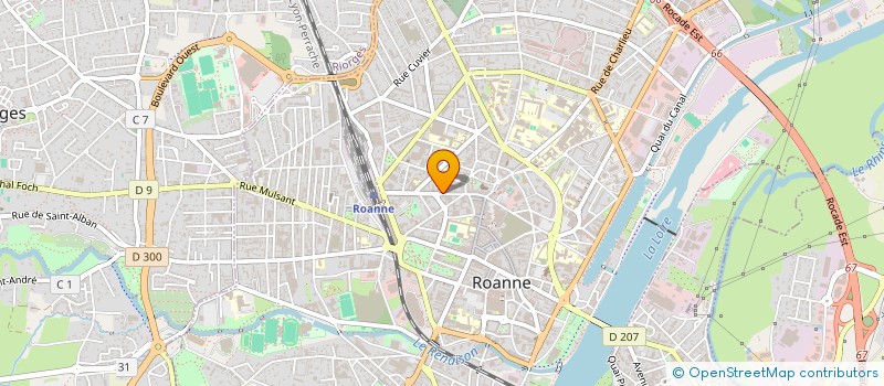 localisation de l'entreprise EC2I INDUSTRY ET SOLUTIONS à ROANNE