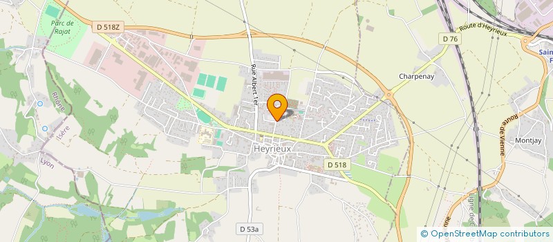 localisation de l'entreprise EC2M FINANCES à HEYRIEUX