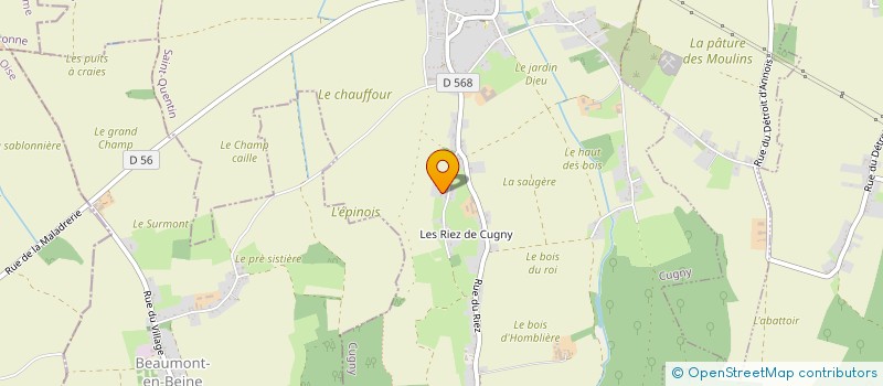localisation de l'entreprise EC2P à CUGNY