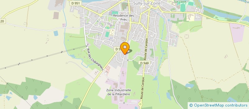 localisation de l'entreprise ECA 45 à SULLY-SUR-LOIRE